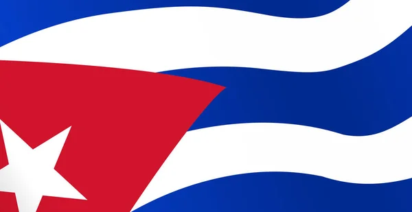Waving Zászló Kuba Elszigetelt Png Vagy Átlátszó Háttér Szimbóluma Kuba — Stock Vector