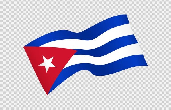 쿠바의 웨이브 Waving Flag Png Transparent Background 쿠바의 Symbol Cuba — 스톡 벡터