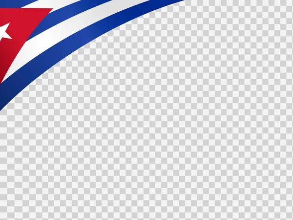 Κυματιστή Σημαία Της Κούβας Απομονωμένη Png Διαφανές Φόντο Σύμβολο Της — Διανυσματικό Αρχείο