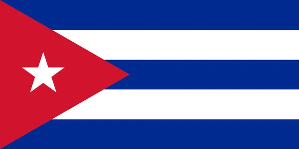 Drapeau Cuba Couleur Forme Standard Symboles Cuba Modèle Bannière Carte — Image vectorielle