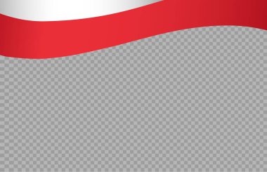 Polonya 'nın dalgalı bayrağı png veya şeffaf arkaplanda izole edilmiş, Polonya Sembolü, afiş, kart, reklam, tanıtım, vektör illüstrasyonu birinci altın madalya sahibi ülke