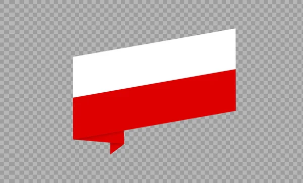 폴란드의 웨이브 Waving Flag Png Transparent Background 폴란드의 Symbol Poland — 스톡 벡터