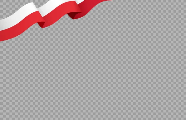 Acenando Bandeira Polônia Isolado Png Fundo Transparente Símbolo Polônia Modelo — Vetor de Stock