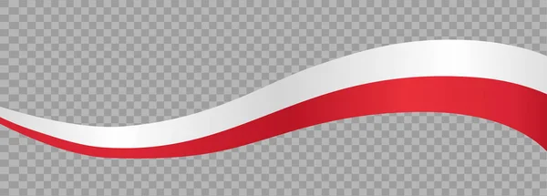 Vlnění Vlajka Polska Izolované Png Nebo Transparentní Pozadí Symbol Polska — Stockový vektor