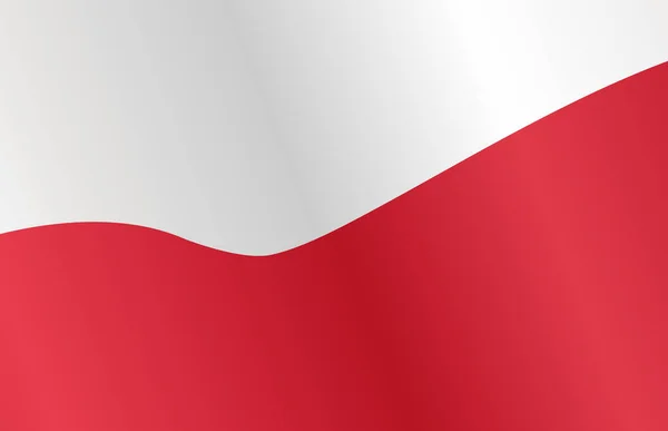 Bandera Ondeando Polonia Aislado Png Fondo Transparente Símbolo Polonia Plantilla — Archivo Imágenes Vectoriales