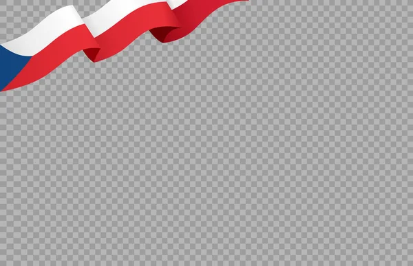 체코의 웨이브 Waving Flag Png 체코의 Symbol Czech Republic 현수막 — 스톡 벡터