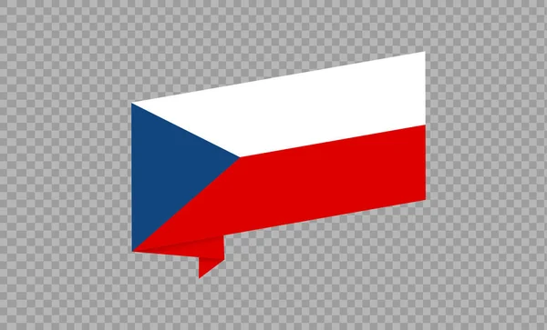 Прапор Чеської Республіки Ізольований Пінгу Або Прозорому Фоні Символ Чеської — стоковий вектор
