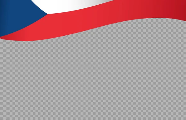 Bandera Ondeante República Checa Aislado Png Fondo Transparente Símbolo República — Archivo Imágenes Vectoriales