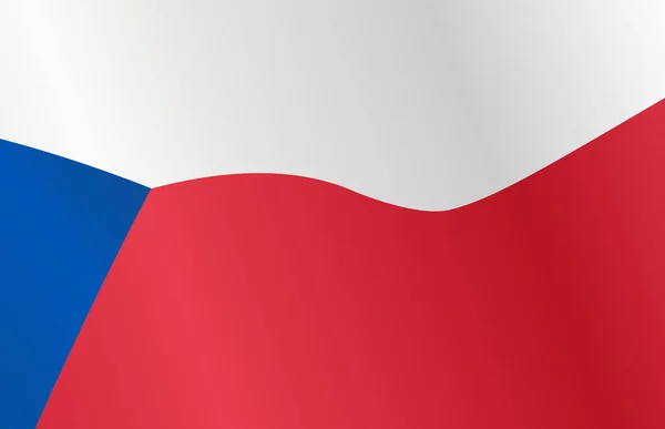 Fahnenschwenken Der Tschechischen Republik Isoliert Auf Png Oder Transparentem Hintergrund — Stockvektor