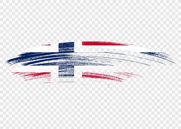 Bandeira Noruega Com Pintura Pincel Texturizado Isolado Png Fundo Transparente — Vetor de Stock