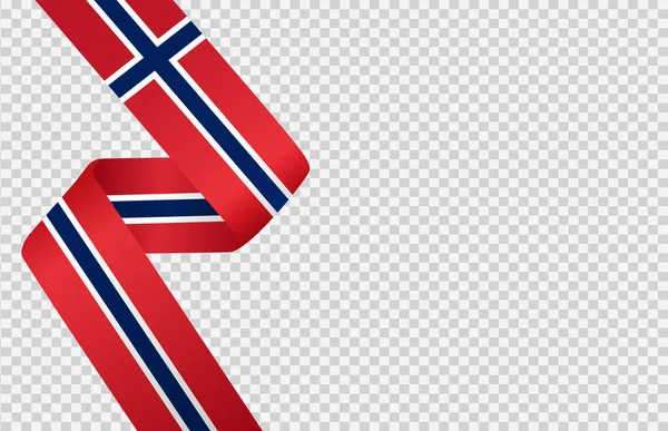 Waving Zászló Norvégia Elszigetelt Png Vagy Átlátszó Háttér Norvégia Szimbóluma — Stock Vector