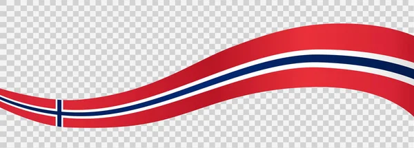 飘扬的挪威国旗在平整或透明的背景下被隔离 挪威的象征 促销模板 矢量插图顶级金牌得主国家 — 图库矢量图片
