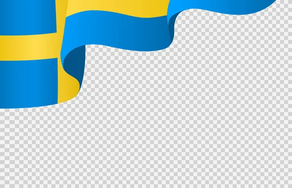 Fahnenschwenken Von Schweden Isoliert Auf Png Oder Transparentem Hintergrund Symbol — Stockvektor