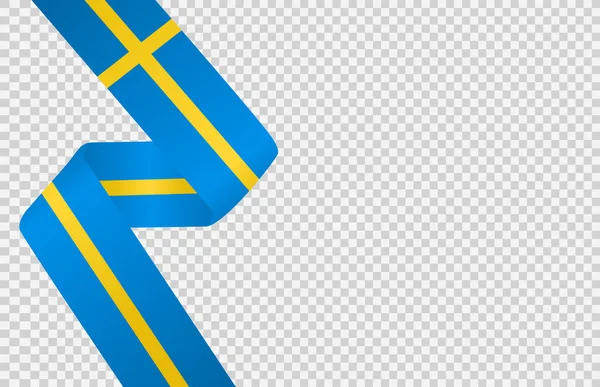 Machanie Flagą Szwecji Izolowane Png Lub Przejrzyste Tło Symbol Szwecji — Wektor stockowy
