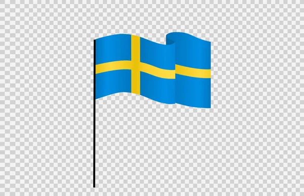 Integetés Zászló Svédország Elszigetelt Png Vagy Átlátszó Háttér Svéd Szimbólum — Stock Vector