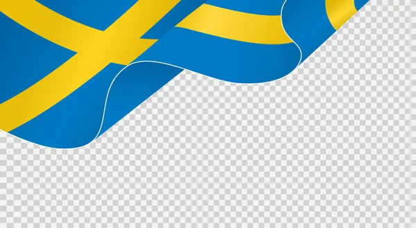 Флаг Швеции Выделенный Png Прозрачном Фоне Символ Швеции Шаблон Баннера — стоковый вектор
