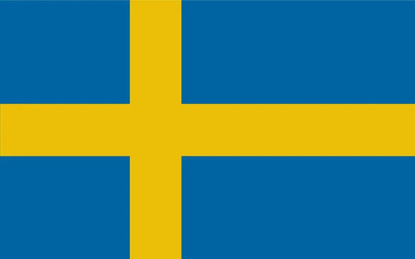 Schweden Standardform Farbe Symbole Von Schweden Vorlage Banner Karte Werbung — Stockvektor