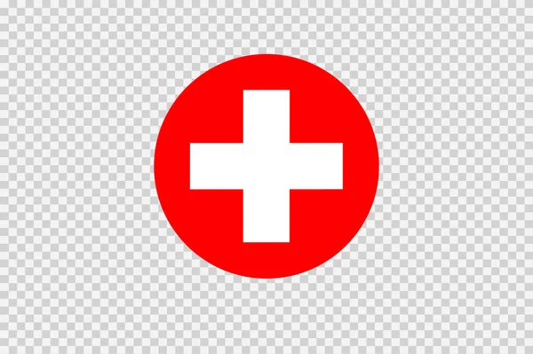 Bandeira Suíça Forma Círculo Isolado Png Fundo Transparente Símbolo Suíça —  Vetores de Stock