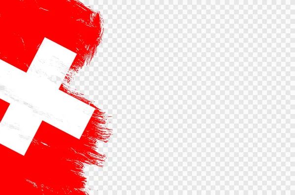 Σημαία Ελβετίας Βαφή Πινέλο Υφή Απομονώνονται Png Διαφανές Φόντο Σύμβολο — Διανυσματικό Αρχείο