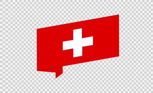 Acenando Bandeira Suíça Isolado Png Fundo Transparente Símbolo Suíça Modelo —  Vetores de Stock