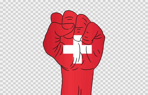 Bandeira Suíça Mão Colorida Isolada Png Fundo Transparente Símbolos Suíça —  Vetores de Stock