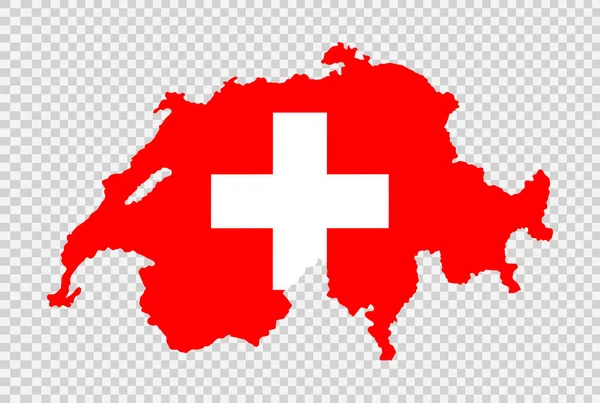 Bandeira Suíça Mapa Isolado Png Fundo Transparente Símbolo Suíça Modelo —  Vetores de Stock