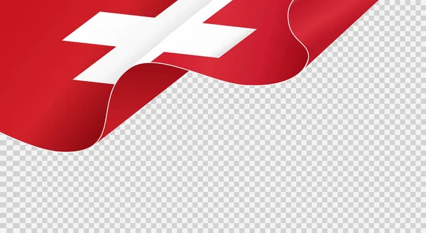 Прапор Швейцарії Ізольований Пінгу Або Прозорому Фоні Символ Швейцарії Шаблон — стоковий вектор