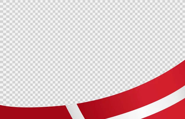 Sventolando Bandiera Della Danimarca Isolato Sfondo Png Trasparente Simbolo Danimarca — Vettoriale Stock