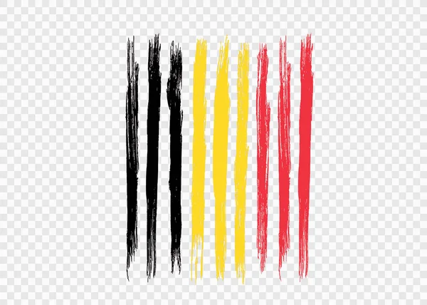 Σημαία Βελγίου Βαφή Πινέλο Υφή Απομονώνονται Png Διαφανές Φόντο Σύμβολο — Διανυσματικό Αρχείο