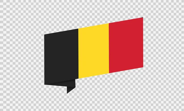 Drapeau Agitant Belgique Isolé Sur Fond Png Transparent Symbole Belgique — Image vectorielle