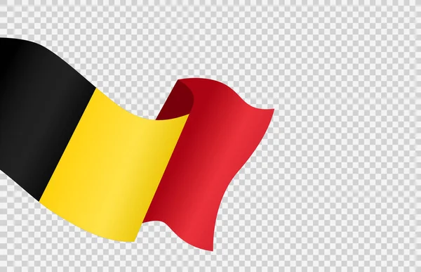 Acenando Bandeira Bélgica Isolado Png Fundo Transparente Símbolo Bélgica Modelo — Vetor de Stock