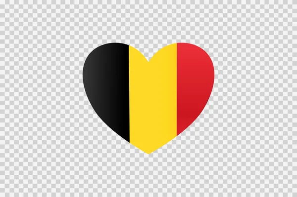 Σημαία Βελγίου Σχήμα Καρδιάς Απομονωμένη Png Διαφανές Φόντο Σύμβολα Του — Διανυσματικό Αρχείο