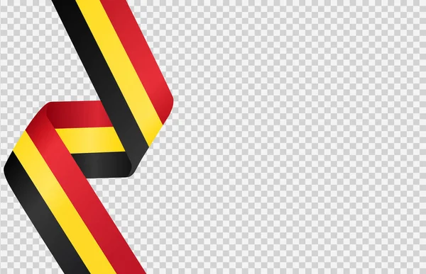 Wuivende Vlag Van België Geïsoleerd Png Transparante Achtergrond Symbool België — Stockvector