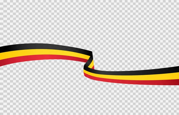 Bandera Ondeando Bélgica Aislado Png Fondo Transparente Símbolo Bélgica Plantilla — Archivo Imágenes Vectoriales