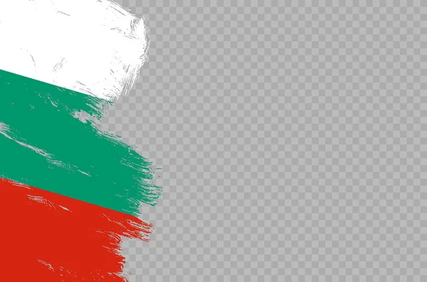 Bulgarije Vlag Met Penseel Verf Getextureerd Geïsoleerd Png Transparante Achtergrond — Stockvector