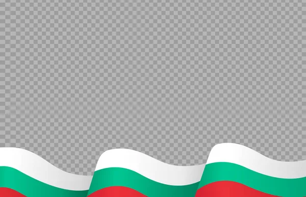 Waving Flag Bulgaria Isolated Png Transparent Background Symbol Bulgaria Template — Stock Vector