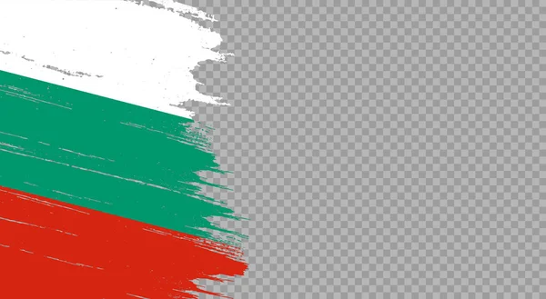 Bandera Bulgaria Con Pintura Pincel Texturizada Aislada Sobre Fondo Png — Vector de stock