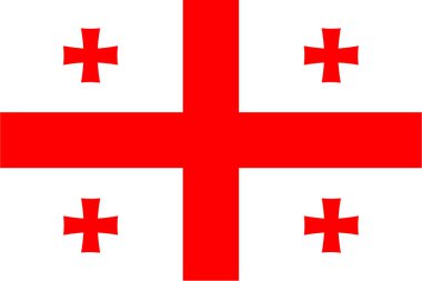 Gürcistan 'ın standart şekil rengi, Gürcistan sembolleri afiş, kart, reklam, reklam, reklamlar, web tasarımı, dergi, vektör illüstrasyonu, en iyi altın madalya sahibi ülke