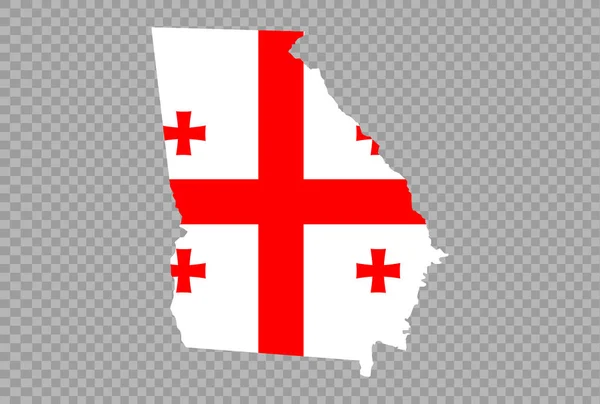 Bandeira Geórgia Mapa Isolado Png Fundo Transparente Símbolo Geórgia Modelo —  Vetores de Stock