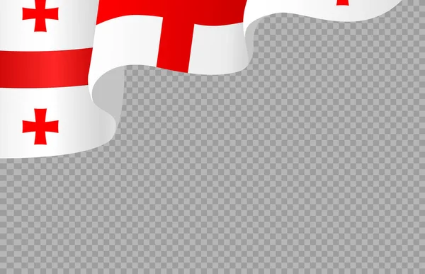 Κυματιστή Σημαία Της Γεωργίας Απομονωμένη Png Διαφανές Φόντο Σύμβολο Της — Διανυσματικό Αρχείο
