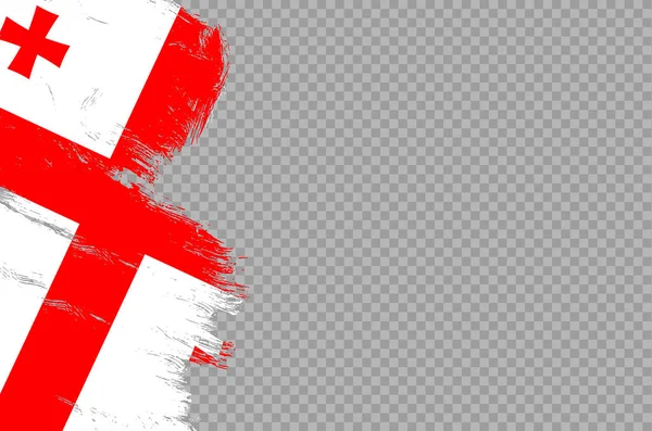Σημαία Γεωργίας Βαφή Πινέλο Υφή Απομονώνονται Png Διαφανές Φόντο Σύμβολο — Διανυσματικό Αρχείο