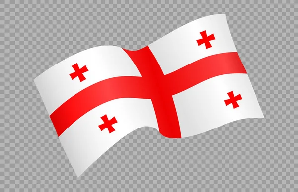 Флаг Грузии Выделенный Png Прозрачном Фоне Символ Грузии Шаблон Баннера — стоковый вектор