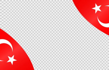 Türkiye 'nin dalgalı bayrağı png veya şeffaf arkaplanda izole edilmiş, Türkiye Sembolü, afiş, kart, reklam, tanıtım, vektör illüstrasyonu birinci altın madalya sahibi ülke