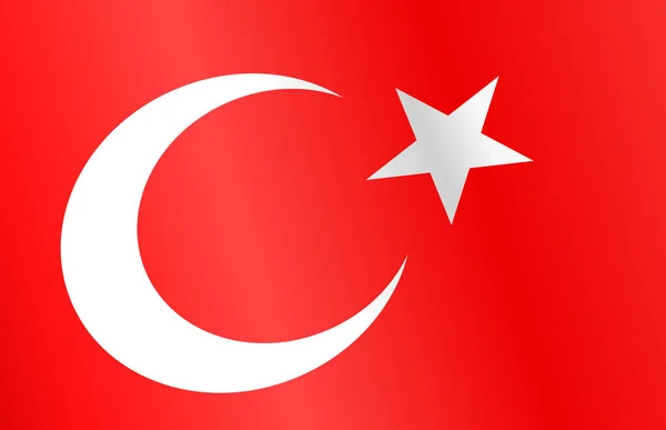 Acenando Bandeira Turquia Isolado Png Fundo Transparente Símbolo Turquia Modelo — Vetor de Stock