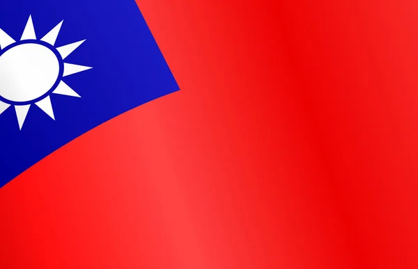 Bandera Ondeando Taiwán Aislado Png Fondo Transparente Símbolo Taiwán Plantilla — Vector de stock
