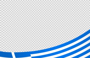 Yunanistan 'ın dalgalı bayrağı png veya şeffaf arkaplanda izole edilmiş, Sembol Yunanistan, afiş, kart, reklam, tanıtım, vektör illüstrasyonu birinci altın madalya sahibi ülke