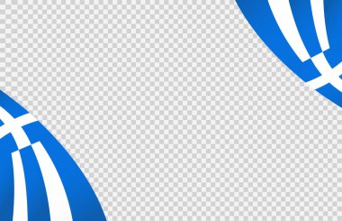 Yunanistan 'ın dalgalı bayrağı png veya şeffaf arkaplanda izole edilmiş, Sembol Yunanistan, afiş, kart, reklam, tanıtım, vektör illüstrasyonu birinci altın madalya sahibi ülke