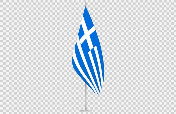 Flaggenschwenken Von Griechenland Isoliert Auf Png Oder Transparentem Hintergrund Symbol — Stockvektor
