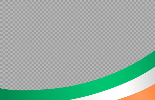 Viftande Flagga Irland Isolerad Png Eller Transparent Bakgrund Symbol Irland — Stock vektor