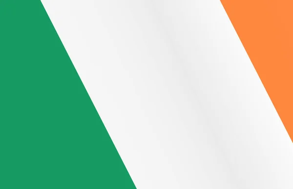 Waving Zászló Írország Elszigetelt Png Vagy Átlátszó Háttér Symbol Írország — Stock Vector